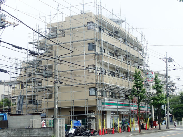 5階建てのマンション外壁塗装