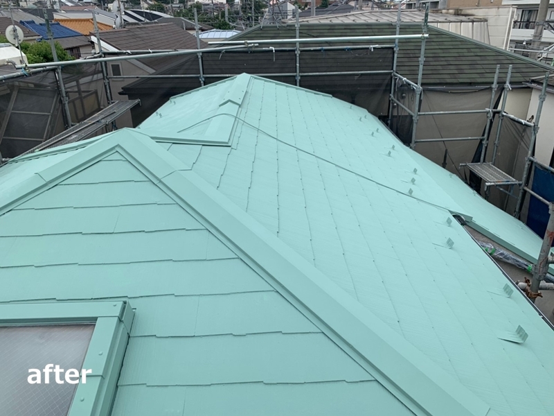 ガイナ外壁塗装と屋根の塗り替え　東京都世田谷区　屋根塗装後