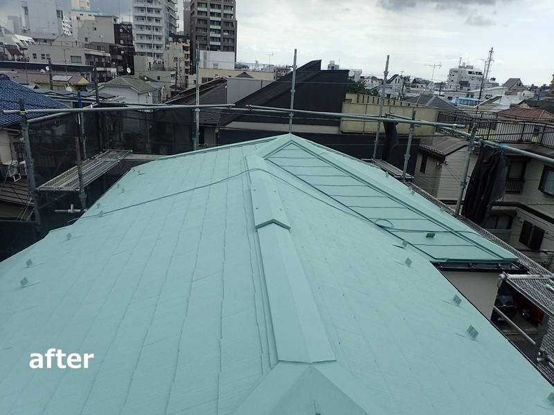 ガイナ外壁塗装と屋根の塗り替え　東京都世田谷区　屋根塗装後