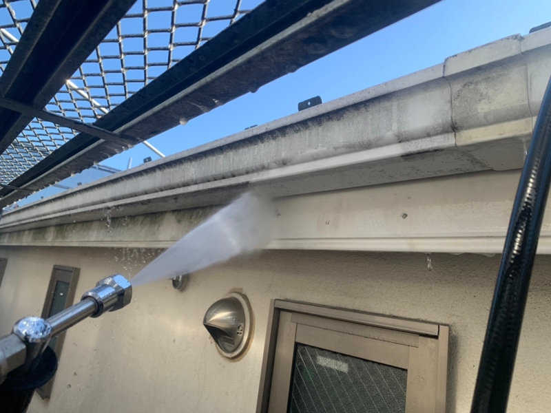 ジョリパット外壁塗装屋根の塗り替え　川崎市多摩区　洗浄工事