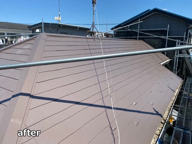 ジョリパットフレッシュ外壁屋根塗装　神奈川県相模原市南区　屋根塗装後