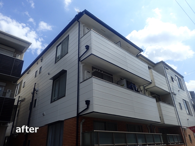 神奈川県川崎市多摩区マンションの外壁屋根塗装工事　工事後