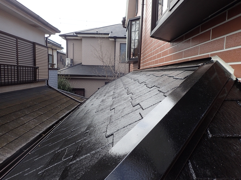 サイディング2色仕上げ外壁塗装神奈川県相模原市緑区　屋根塗装