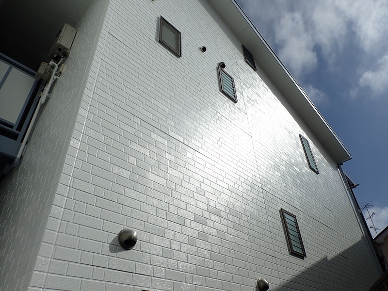 集合住宅アパートの外壁塗装工事　川崎市多摩区　塗装後