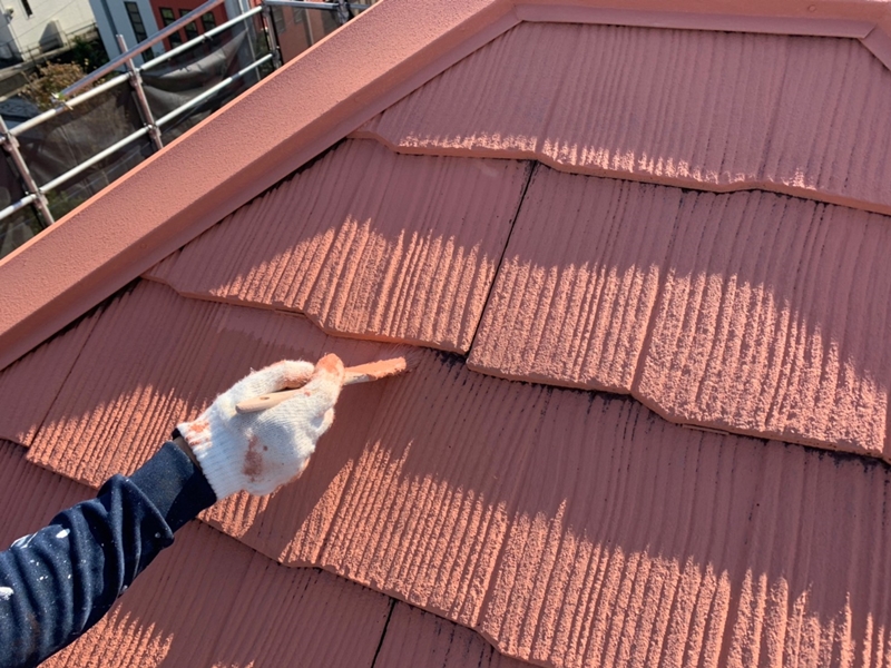 ジョリパットフレッシュクールと断熱ガイナの外壁塗装　屋根断熱ガイナ塗装