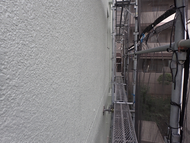 マンションビル外壁改修工事　川崎市宮前区　ダイナミックトップ塗装後