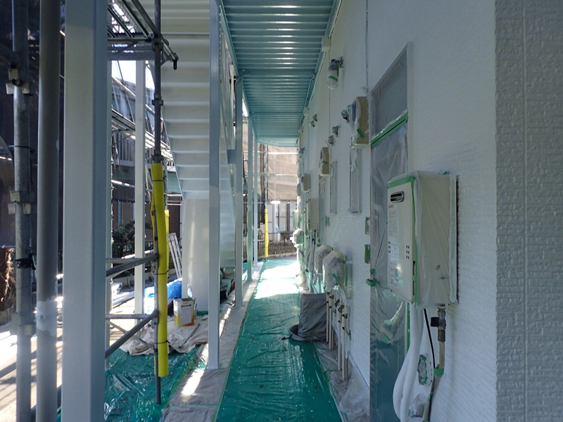 アパートの外壁塗装工事神奈川県川崎市多摩区　シーリング工事後