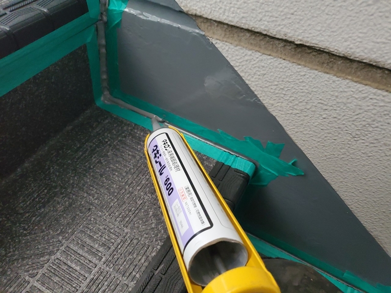 マンション階段廊下の防水工事と塗装工事　川崎市多摩区　タキシール