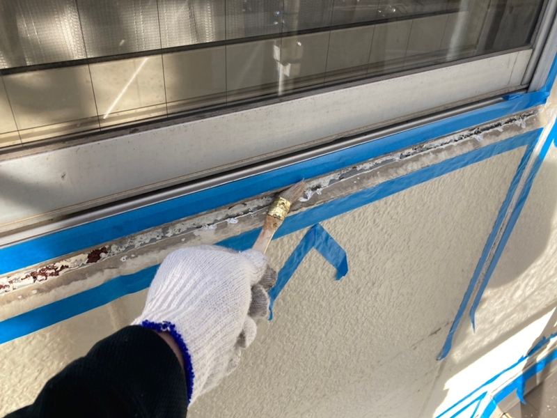 ALC壁面外壁塗装と防水工事神奈川県横浜市神奈川区　シーリング工事