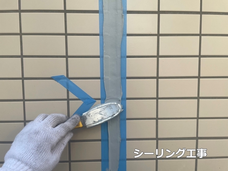 東京都板橋区マンション外壁改修工事　コーキング打ち替え工事