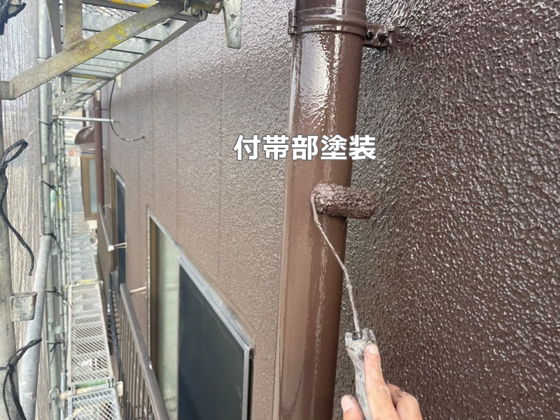 神奈川県横須賀市マンション外壁塗装防水工事　付帯部塗装
