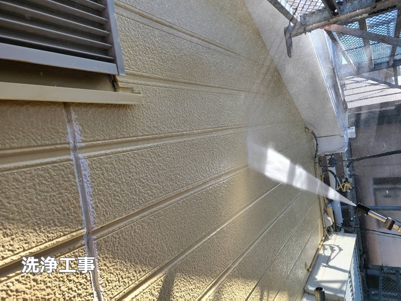 神奈川県川崎市多摩区断熱ガイナ外壁屋根塗装　洗浄工事