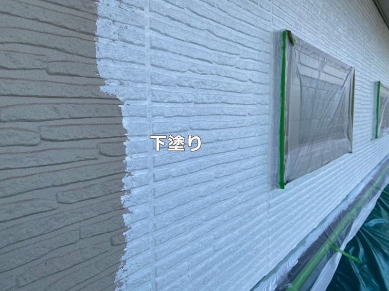 神奈川県川崎市多摩区サイディング外壁塗装　下塗り