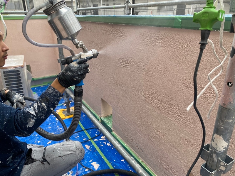 川崎市多摩区ジョリパットコテ仕上げ外壁塗装　ジョリパットリフレッシュシステム