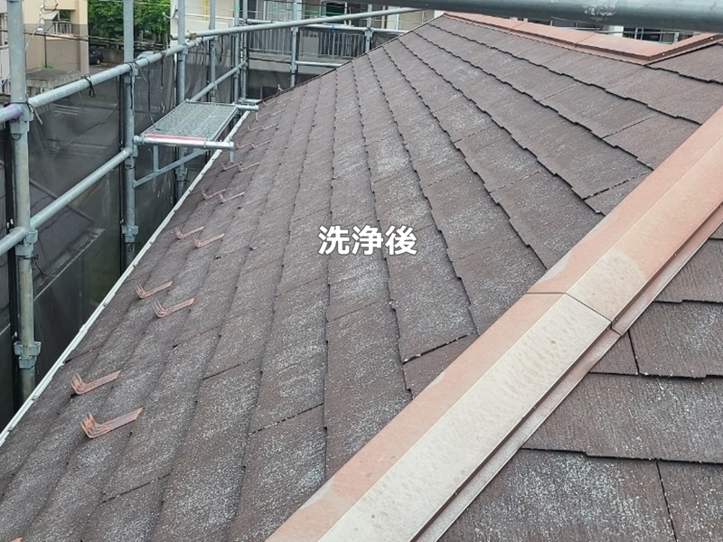外壁塗装横浜市緑区サイディング外壁塗装　屋根洗浄後