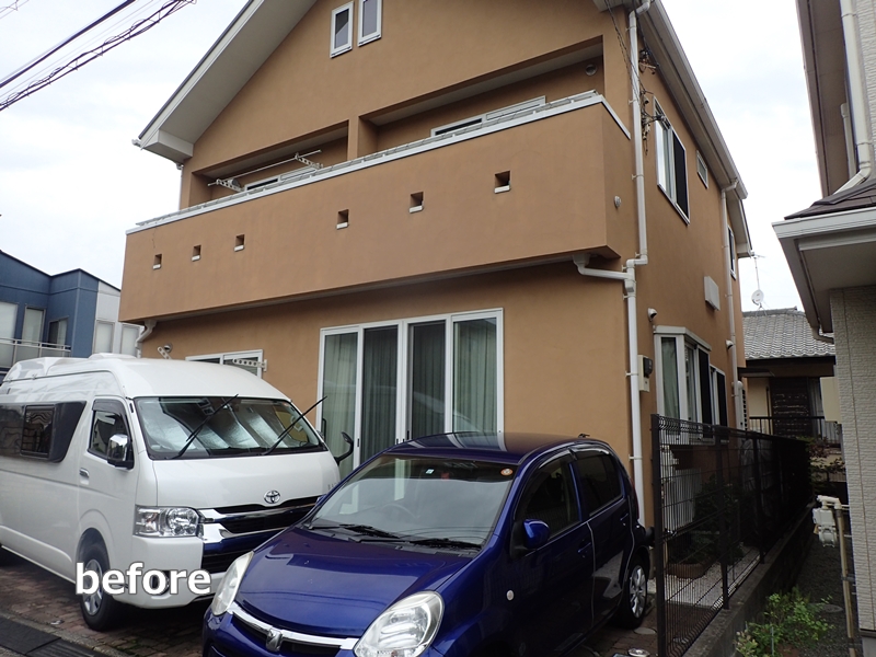 神奈川県川崎市多摩区ジョリパット外壁塗装工事　工事前