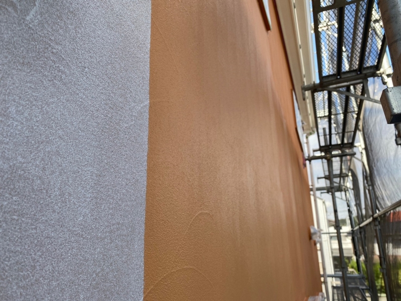 神奈川県川崎市多摩区ジョリパット外壁塗装工事　ジョリパットフレッシュインフィニティ中塗り