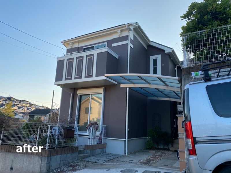 川崎市麻生区外壁屋根塗装工事　ダイナミックMUKI塗装　工事完了
