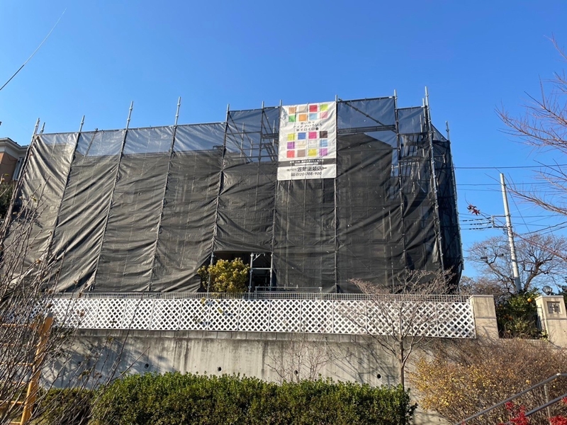 川崎市麻生区外壁屋根塗装工事　ダイナミックMUKI塗装　足場解体