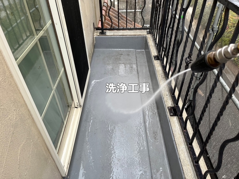 東京都世田谷区ジョリパット外壁塗装　洗浄工事