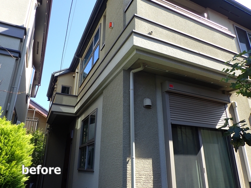 東京都調布市　断熱ガイナ外壁屋根塗装工事　工事前