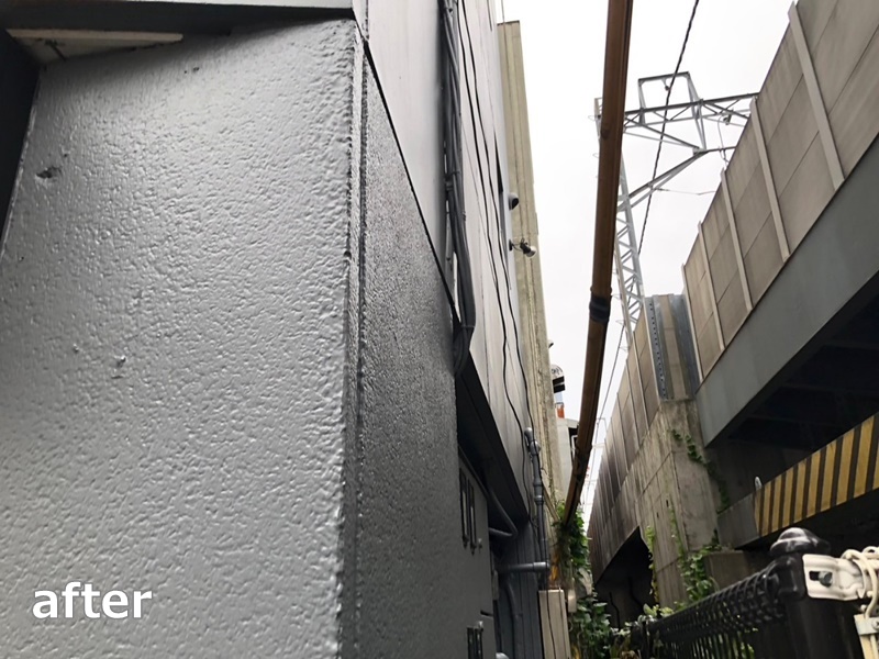 東京都目黒区　商業ビル外壁塗装工事　塗装後