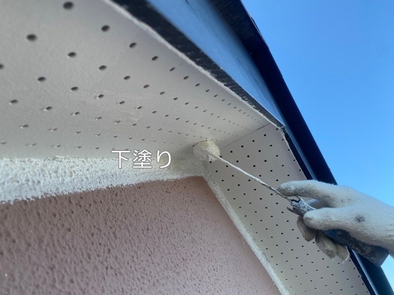 神奈川県川崎市麻生区外壁屋根塗装工事　下塗り
