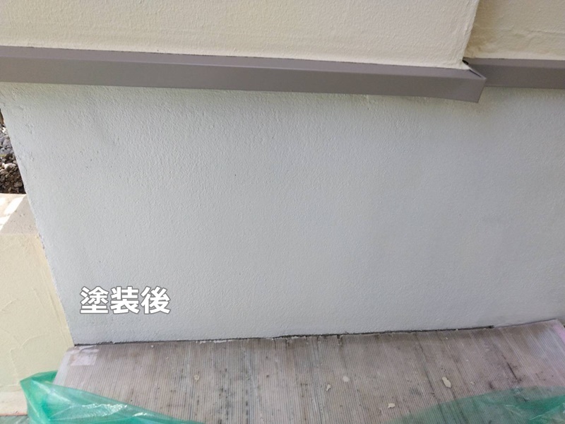東京都杉並区ジョリパット外壁塗装工事　基礎塗装後