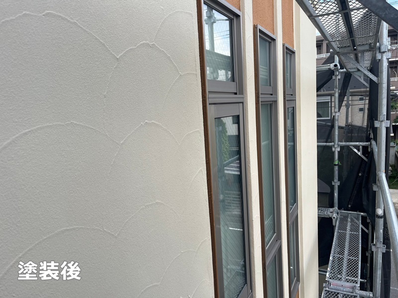 東京都杉並区ジョリパット外壁塗装工事　塗装後