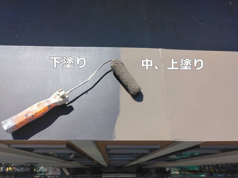 東京都杉並区ジョリパット外壁塗装工事　中、上塗り