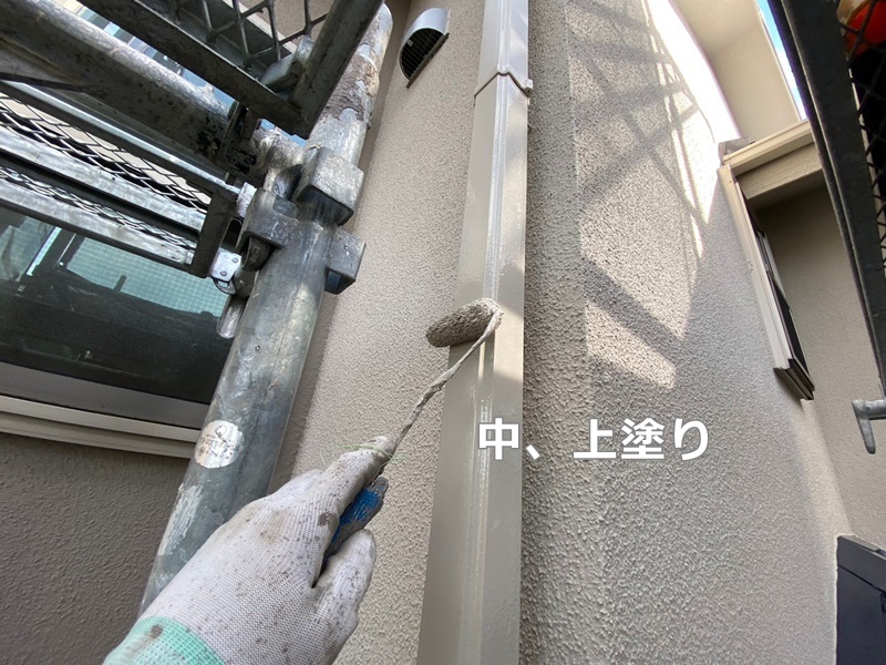 神奈川県横浜市緑区ジョリパット外壁塗装工事　付帯部塗装