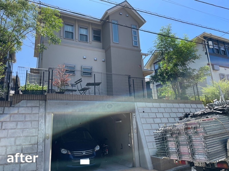 神奈川県横浜市緑区ジョリパット外壁塗装工事　工事後