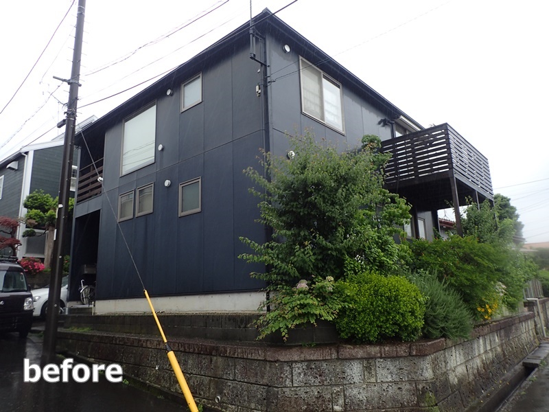 ダイナミックMUKI外壁塗装、断熱ガイナ屋根塗装 横浜市都筑区 工事前