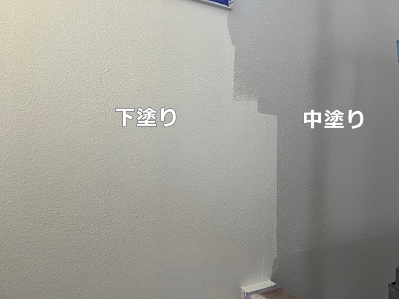 室内塗装工事　横浜市都筑区　室内塗装中塗り