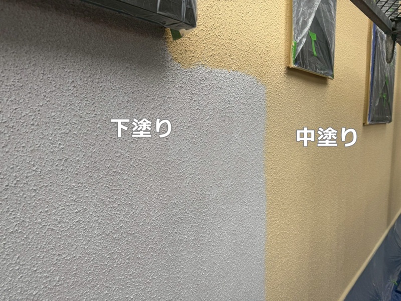 下塗り、中塗り
