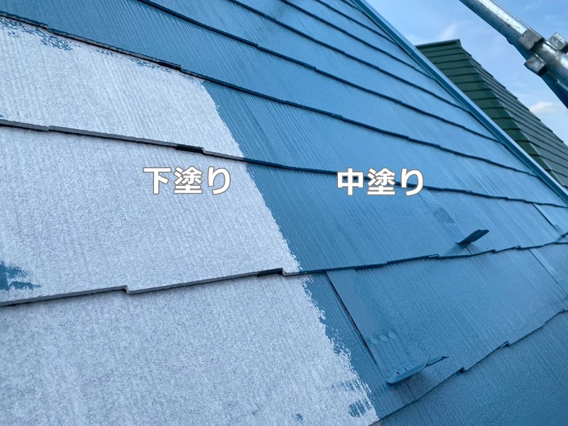 下塗り、中塗り
