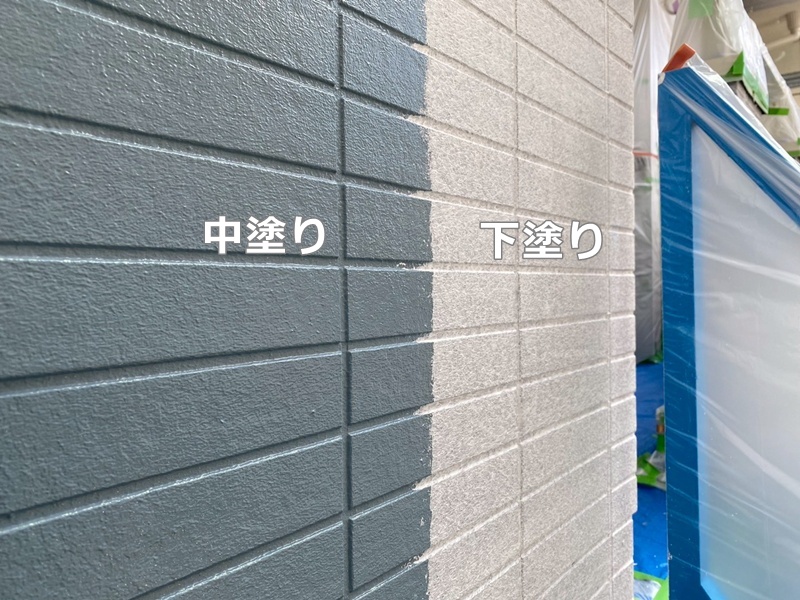 下塗り、中塗り