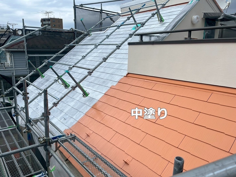 ダイナミックルーフ遮熱　中塗り