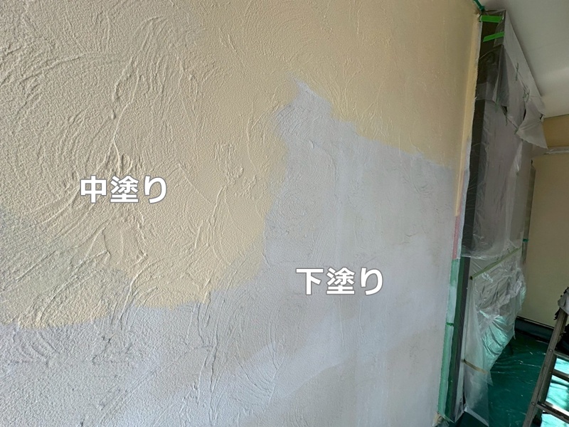 下塗り、中塗り