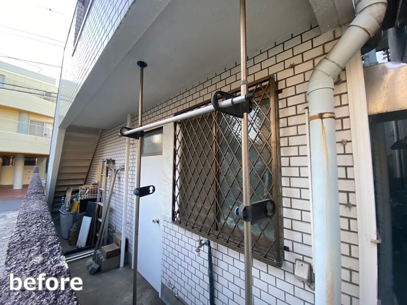 外壁塗装工事　川崎市幸区　工事前　エポキシ注入