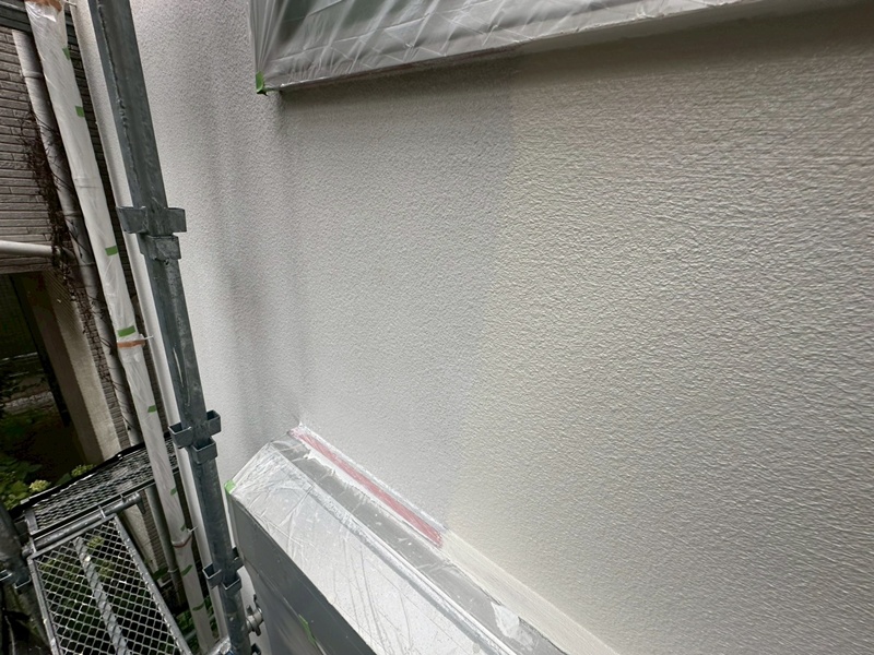 川崎市中原区住宅 ジョリパット外壁塗装工事 中塗り
