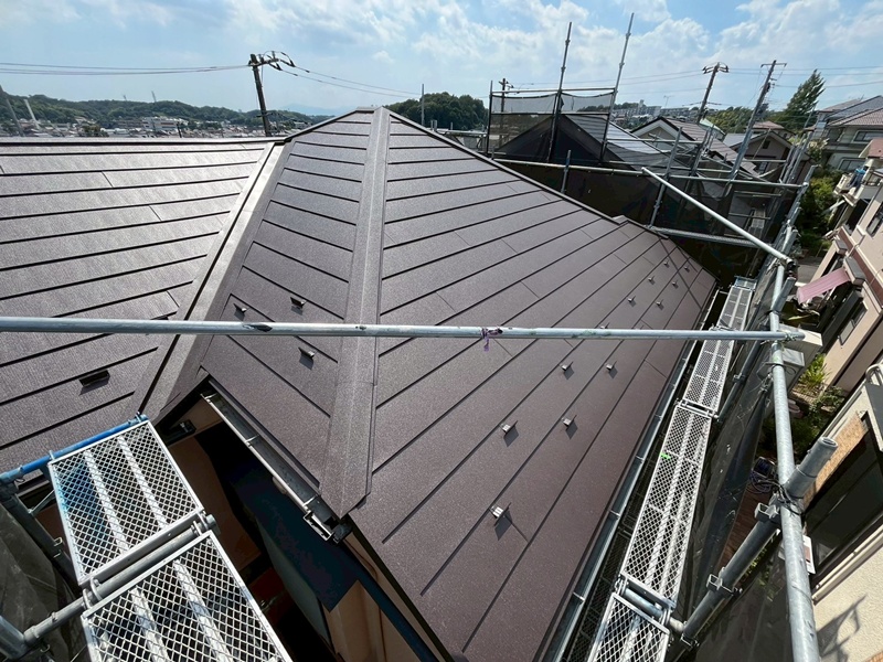 川崎市麻生区住宅 外壁塗装工事 金属屋根カバー工法