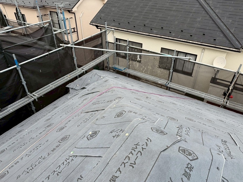 川崎市麻生区住宅 外壁塗装工事 防水シート