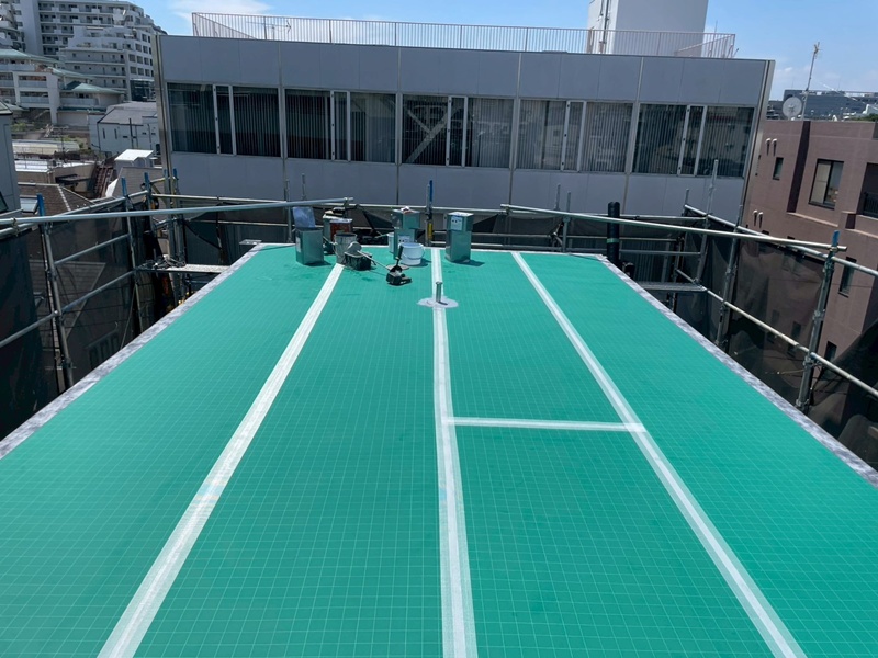 東京都品川区マンション 外壁塗装工事 通気緩衝シート