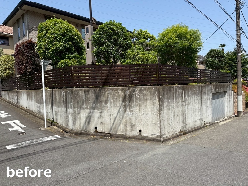 コンクリート打ち放し塗装工事　川崎市麻生区　工事前