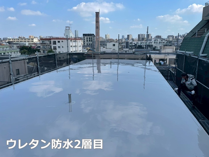 ウレタン防水2層目