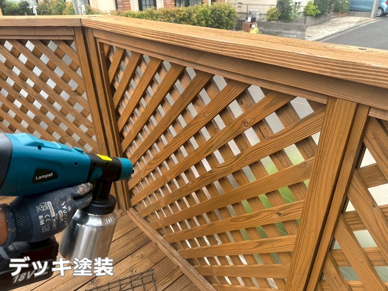 ウッドデッキ塗り替え