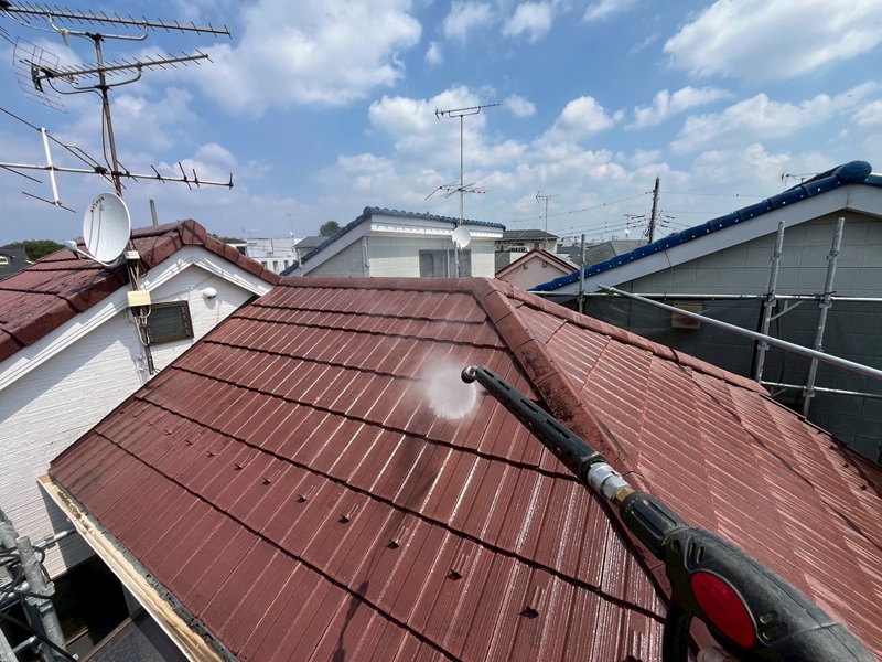川崎市多摩区住宅 外壁塗装工事 洗浄工事 川崎市住宅塗装工事