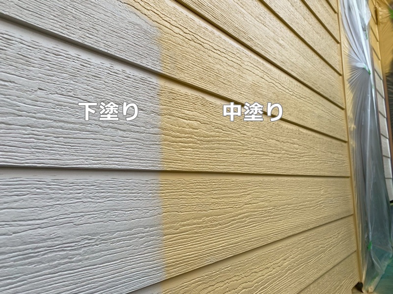下塗り、中塗り