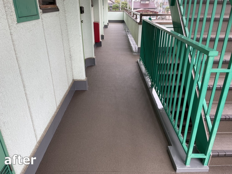 マンション階段防水工事　東京都足立区　工事後